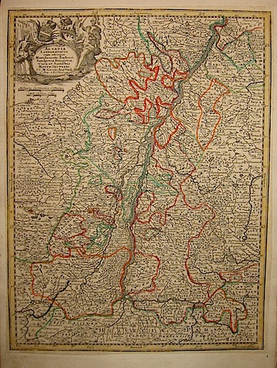 Seutter Matthaeus (1678-1757) Alsatia Landgraviatus cum utroque Marchionatu Badensi, Sandgovia, Brisgovia... s.d. (ma 1744) Augsburg, presso C.Lotter 